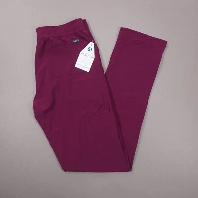 NEW ADAR Addition Skinny Leg Cargo Pant Scrubs Womens XXS Wine Red A6104 NWT - Image 1 of 4