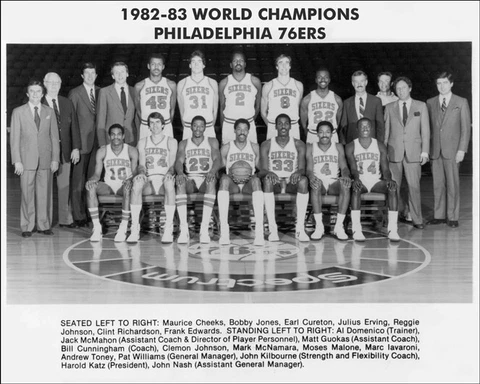 1982-83 PHILADELPHIA 76ERS Glossy 8x10 Photo NBA CHAMPIONS Poster Print Dr J Cover
