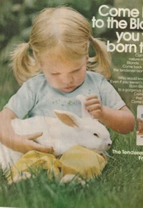 1981 Double page ad Miss Clairol ad Kim Alexis child bunny blonde l Blue eyes. - Picture 1 of 4