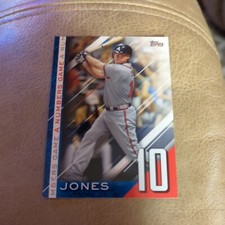 2020 Topps Update A Numbers Game #NG-9 Chipper Jones Atlanta Braves 