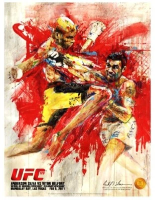 UFC 126 limited edition collectors poster, Anderson Silva vs Vitor Belfort - Image 1 of 4