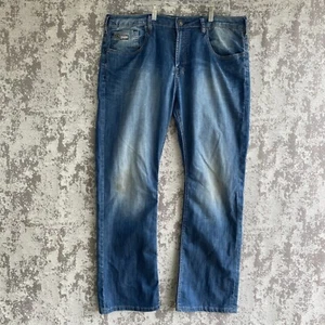Buffalo David Bitton Jeans Mens 38x32 Dark Blue Game Bootcut Baggy Y2K Nice Fade - Picture 1 of 20