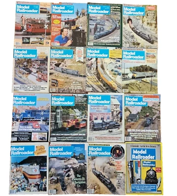 Model Railroader Magazine Lot 80s 90s 16 Hobbyist Classic Articles Techniques - Image 1 of 4