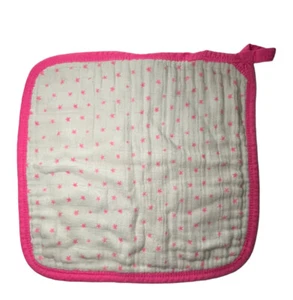 Aden + Anais Hot Pink Star Security Blanket Lovey Thumby White Muslin Musy Mate - Picture 1 of 6