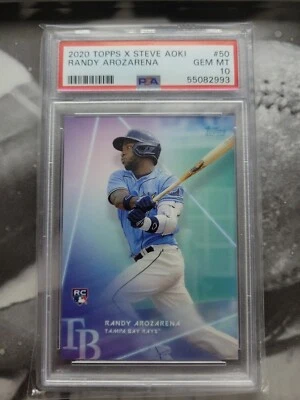 2020 Topps X Steve Aoki Collab Randy Arozarena RC #50 Low Pop Rookie PSA 10 💎 - Image 1 of 2
