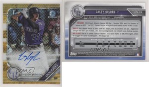 2019 Bowman Chrome Prospect Gold Shimmer Refractor /50 Casey Golden #CPA-CG Auto