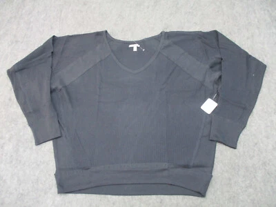 Camisa Top Free People Térmica Mujer Grande Negra Santa Clara Cuello en V NUEVA Foto 1 de 4