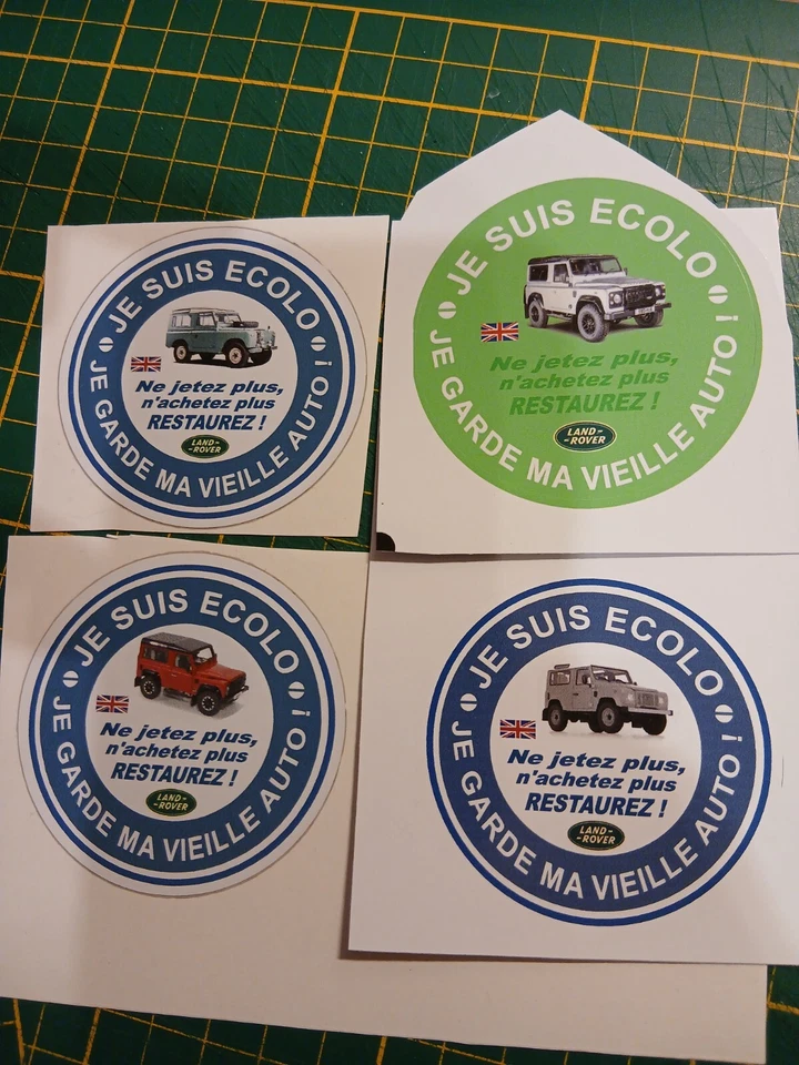 Autocollant LAND ROVER Je suis écolo je garde ma vieille auto Defender - Imagen 1 de 1