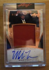 2017 Leaf Q Mike Tyson autograph memorabilia #'d 5/15