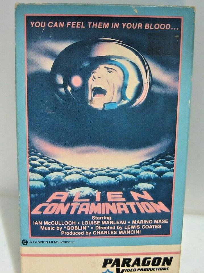 vhs ALIEN CONTAMINATION Ian McCulloch First Edition PARAGON Music by GOBLIN - Image 1 of 4