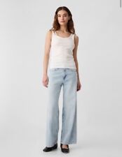 Gap Jeans Womens 14/32R Retro 90s Y2K Wide Leg High Rise Blue Medium Wash Baggy