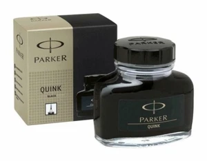 Original Parker Quink Ink Bottle Black Color For Fountain Pen 30ml|FREE SHIPPING - Picture 1 of 3
