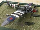 48 Scale Model Made Spitfire Weathered  D Day Markins  After Battle  Rest Time