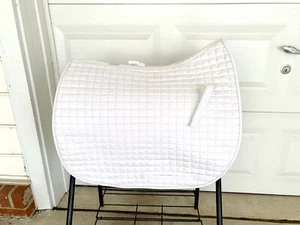 PRI PACIFIC RIM COTTON DRESSAGE SADDLE PAD (WHITE) - Picture 1 of 5