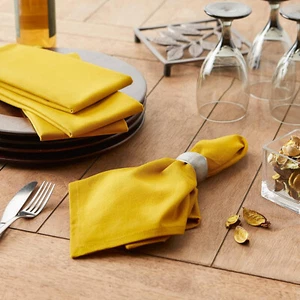 300 Pack Of Yellow Cloth Napkins, Cotton Solid Kitchen Napkins, Runner Napkin - Picture 1 of 4