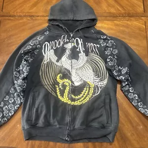 Y2K Brooklyn Express Hoodie Phoenix bestickt Grunge Gr. M Jesse Pinkman - Bild 1 von 10