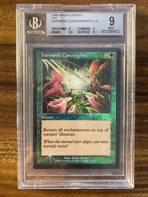 MTG✨HARMONIC CONVERGENCE FOIL✨Urza’s Legacy BGS QUAD 9’s+ MINT Uncommon POP 1 ! - Image 1 of 2