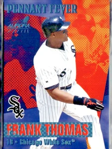 1999 PACIFIC AURORA PENNANT FEVER PLATINUM BLUE BLANK SERIAL #7 FRANK THOMAS /2 - Picture 1 of 2