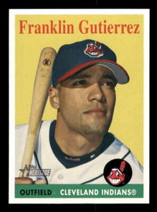 2007 Topps Heritage #446 Franklin Gutierrez SP Cleveland Indians Baseball Card