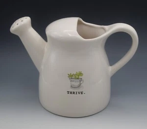 RAE DUNN ARTISAN COLLECTION THRIVE CERAMIC WATERING CAN MINT - Picture 1 of 5