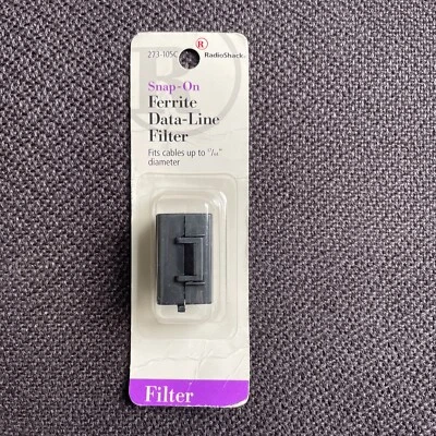 NOS RadioShack 273-105C  Snap-On Ferrite Data Line Filter Fit Cable Up to 17/64" - Image 1 of 2