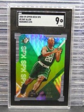 2008-09 Upper Deck SPX Ray Allen Radiance Die Cut #03/25 SGC 9 Celtics