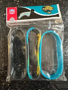 Jacksonville Jaguars NFL silicone team Colors wristband bracelet 3 pack Foco - Picture 1 of 6
