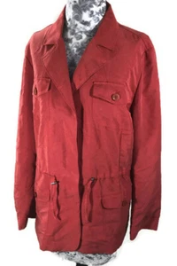 Chaqueta Chicos Mujer Talla 2 Rojo Botón Frontal Mangas Largas Corbata Cintura Bolsillos Solapa - Imagen 1 de 9