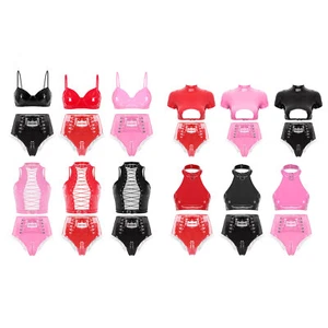 Conjunto de lencería para mujer con volantes ropa de club transpirable conjunto cintura alta calzoncillos suaves - Imagen 1 de 151