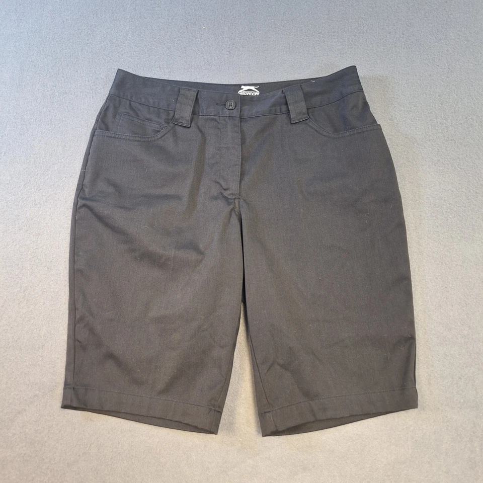 Bermudas negras Slazenger talla 6 diseño de 5 bolsillos tiro medio ropa deportiva exterior Foto 1 de 4