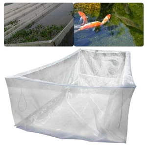 Aquaculture Pond Fishing Crab Shrimp net Cage Breeding Net Box 80 Mesh White - Picture 1 of 15