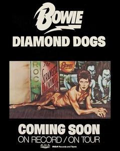 David Bowie Diamond Dogs Promotional Poster (1974) - 8x10 Color Photo - Picture 1 of 1