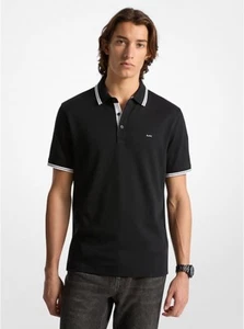 Michael Kors Herren Poloshirt Gr. XL Kurzarm Logo weich 100 % Baumwolle schwarz $ 89 - Bild 1 von 2