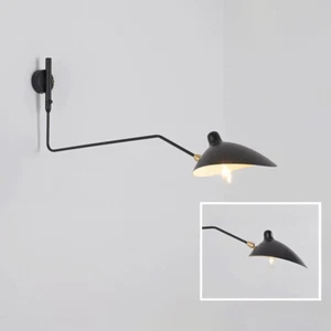 Swing Arm Wall Lamps Adjustable Long Arm Industrial for Bedroom Living Room - Picture 1 of 9