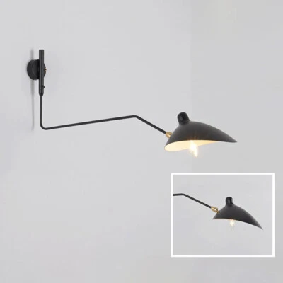 Swing Arm Wall Lamps Adjustable Long Arm Industrial for Bedroom Living Room - Image 1 of 4