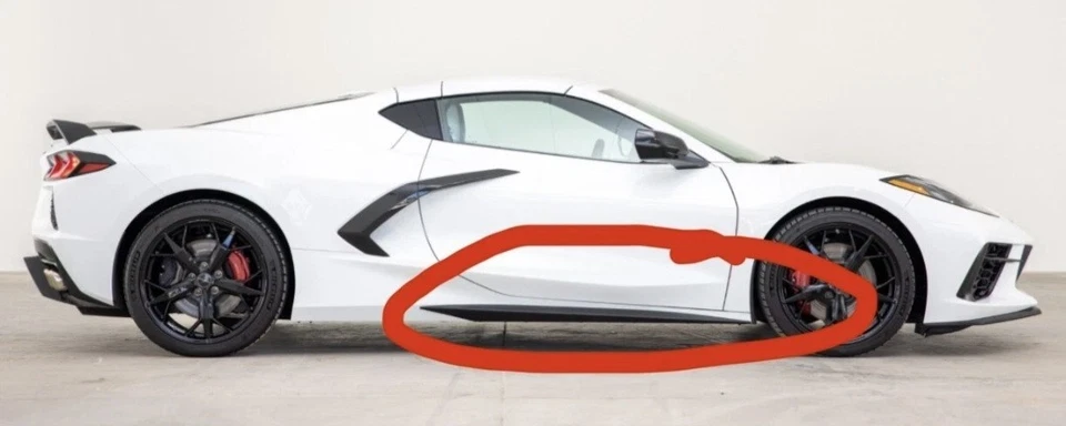 Juego de pares de extensiones de panel basculante Corvette C8 2020-2025 negro OEM GM 84254466 Foto 1 de 4