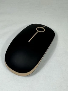 Mouse portátil inalámbrico delgado para computadora Vssoplor 2.4G negro dorado MS001 nuevo - Imagen 1 de 6