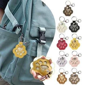 PU Leather Paw Print Keyrings Hanging Accessory Pet Cat Hair Dog g Ba H49C - Picture 1 of 24