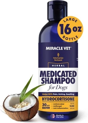 MIRACLE VET Medicated Dog Shampoo for Itchy Skin Relief - Yeast Infection colorless