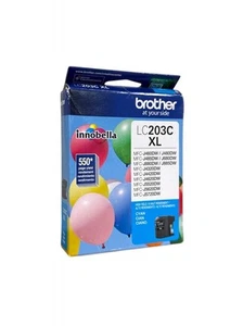 Oryginalny wysokowydajny wkład atramentowy Brother Innobla Cyan LC203C XL EXP 09/2025 - Zdjęcie 1 z 2