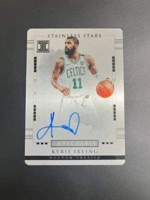 2017-18 PANINI IMPECCABLE STAINLESS STARS KYRIE IRVING AUTO AUTOGRAPH 5/5 = 1/1 - Image 1 of 2