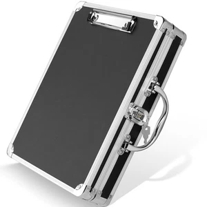 Key Lock Clipboard Storage Box, Heavy Duty Clipboard with Storage, Aluminum L... - Picture 1 of 7