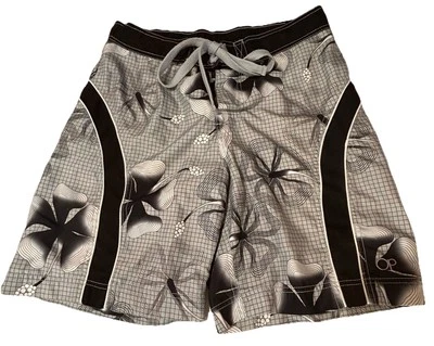 Bañador Op Para Hombre Mediano 32-34 Board Shorts Blanco Azul Malla Forrado Cordón  Foto 1 de 4