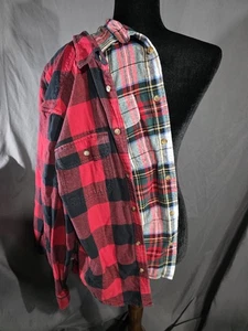 Flanell Button Down karierte Langarmhemden großes Paket 2 Old Nacy - Bild 1 von 5