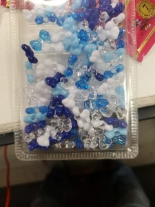 Mini mix blue Bow Shaped Beads for braids, twists, cornrows - Picture 1 of 2