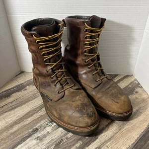Hombres Red Wing 4417 Loggermax Cuero Marrón Puntera de Seguridad Trabajo Botas Leñador Talla 9.5 EE - Imagen 1 de 10