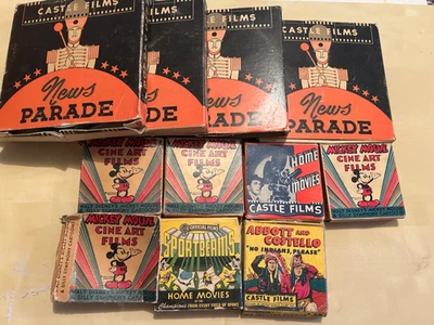 Castle Films 16mm News Parade 1937 - 1939 + (6) dibujos animados) VENDIDO COMO SET. Foto 1 de 4