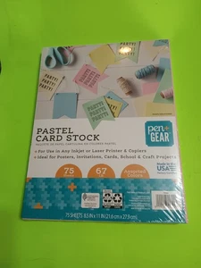 Pen and Gear Karton Pastell 75 Blatt 5 Farben 8,5 x 11 - Bild 1 von 2