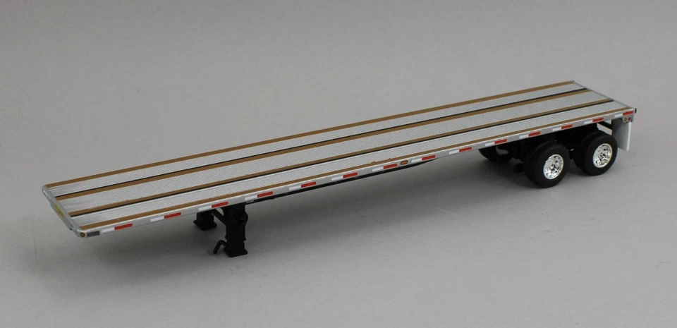 DCP 1:64 *SILVER & BLACK* UTILITY 48' Flatbed Trailer *NEW* - Image 1 of 1
