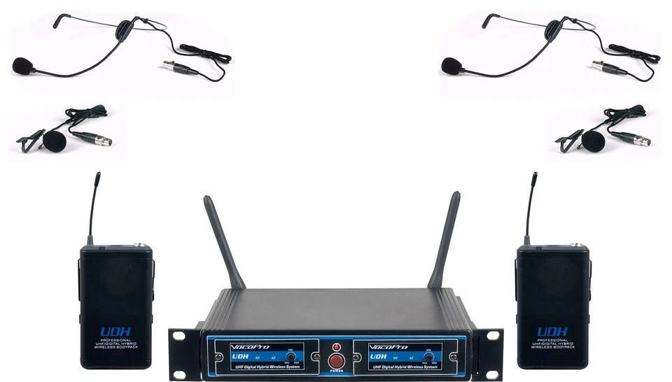 VocoPro PA System, XLR Connector, Black (UDHDUALB2) - Image 1 of 1